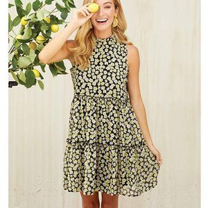 Mudpie Naomi Ruffle Dress in Citrine Floral